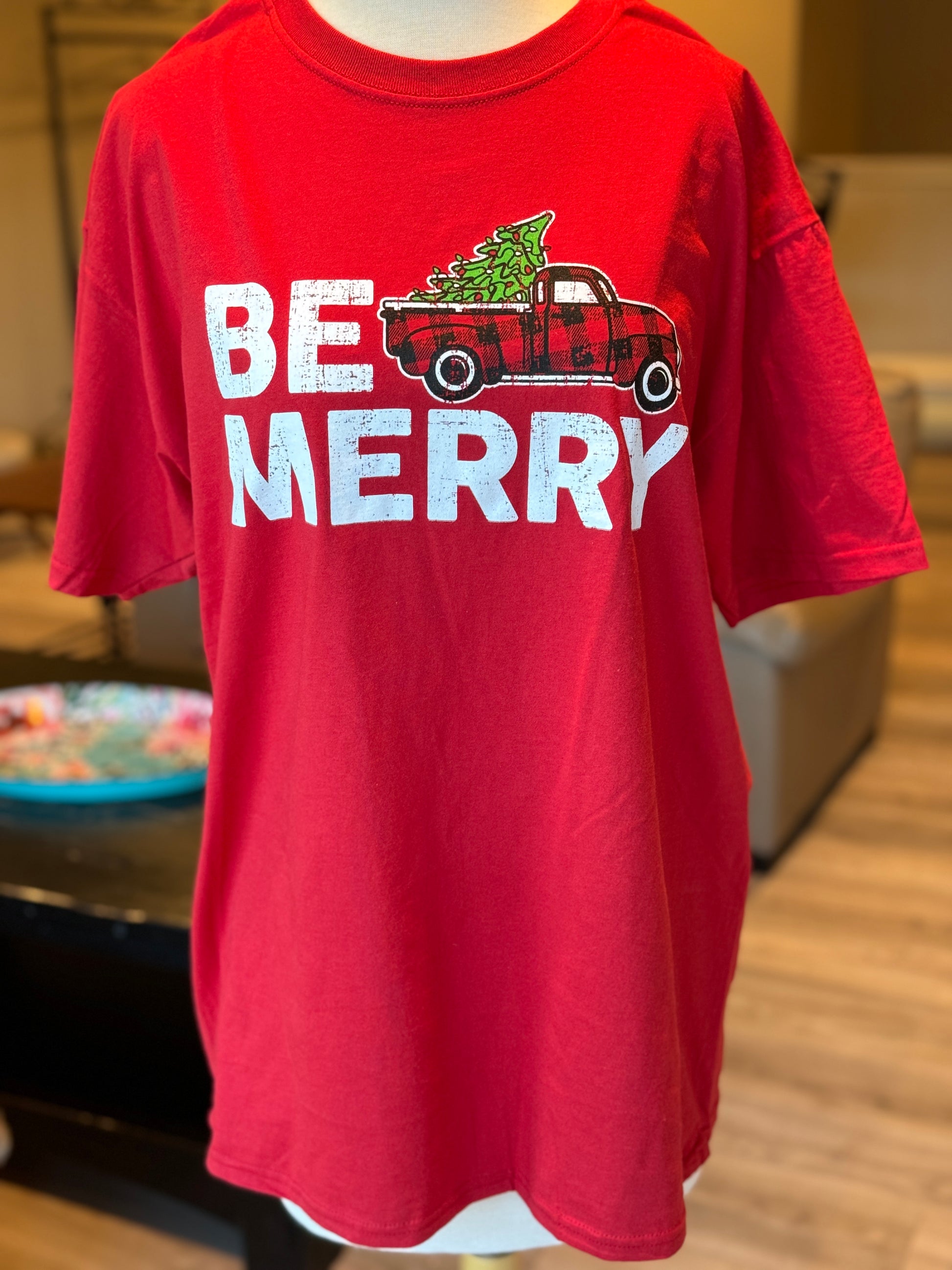 Be Merry - Christmas Shirt Design Graphic by texassoutherncuts